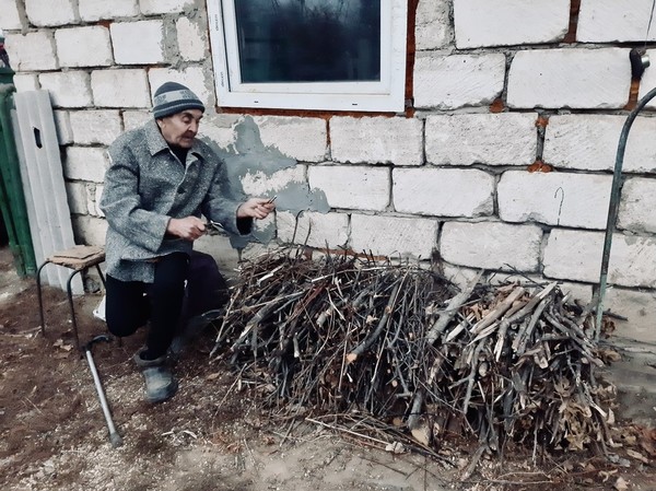 Stockpiling sticks to provide heat over the winter